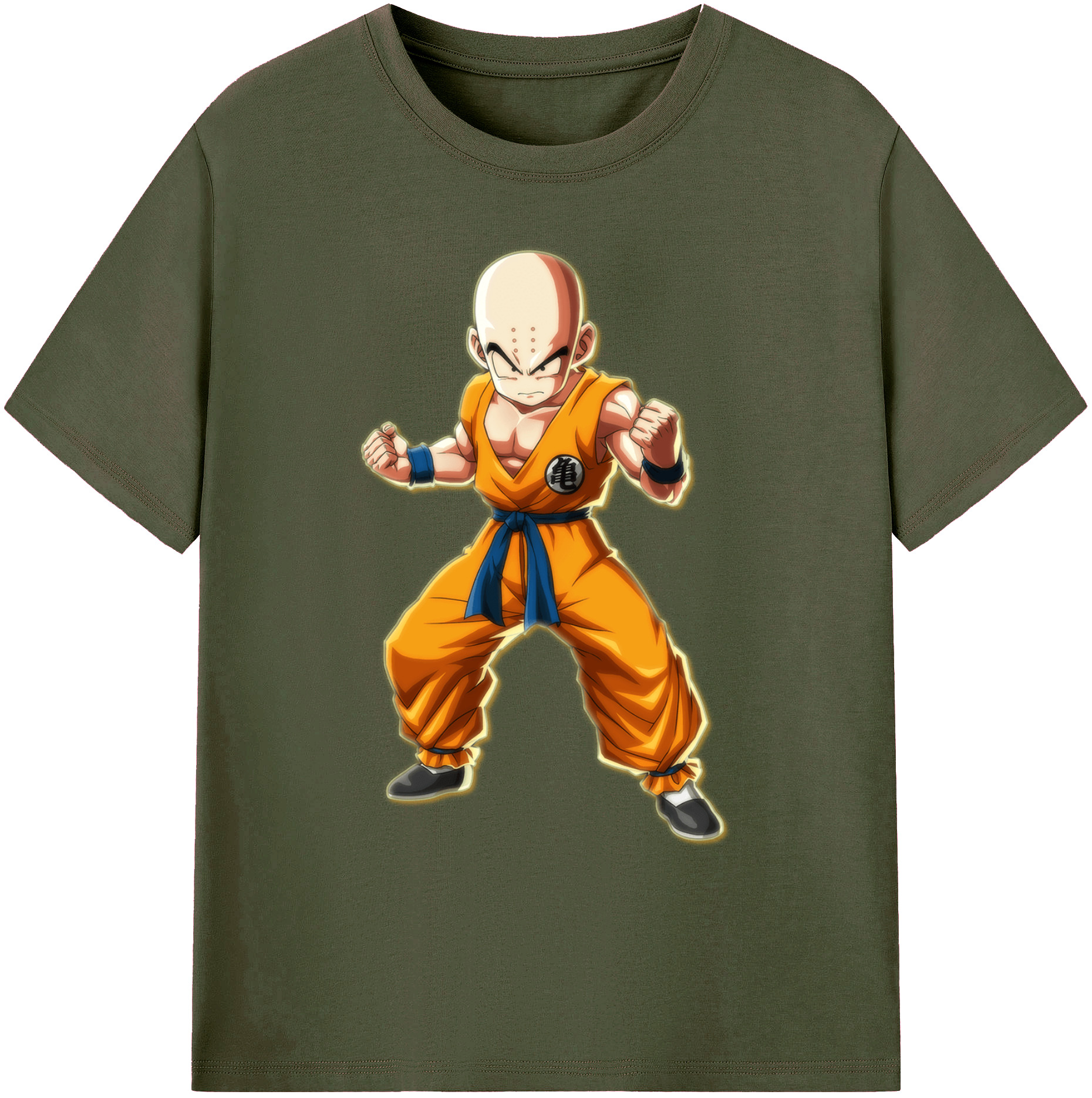 （画像用） ドラゴンボール クリリン DRAGON BALL krillin 綿100％ メンズ半袖Tシャツ｜肌触りやわらか＆通気性